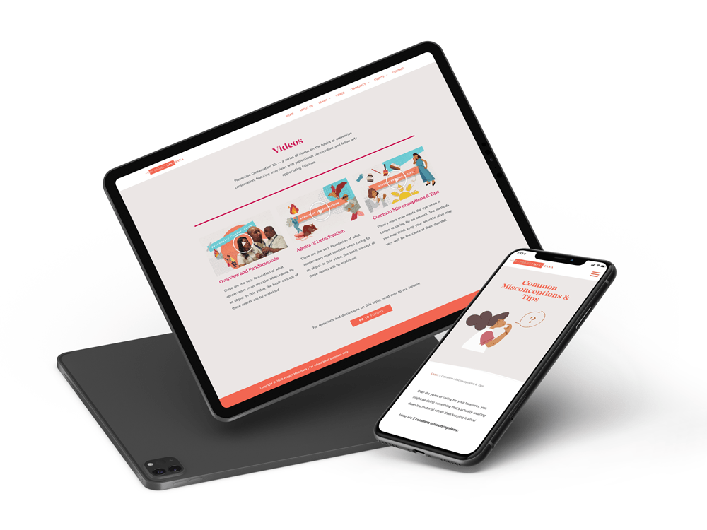 Mockups of the Project Minmana website on iPad and mobile